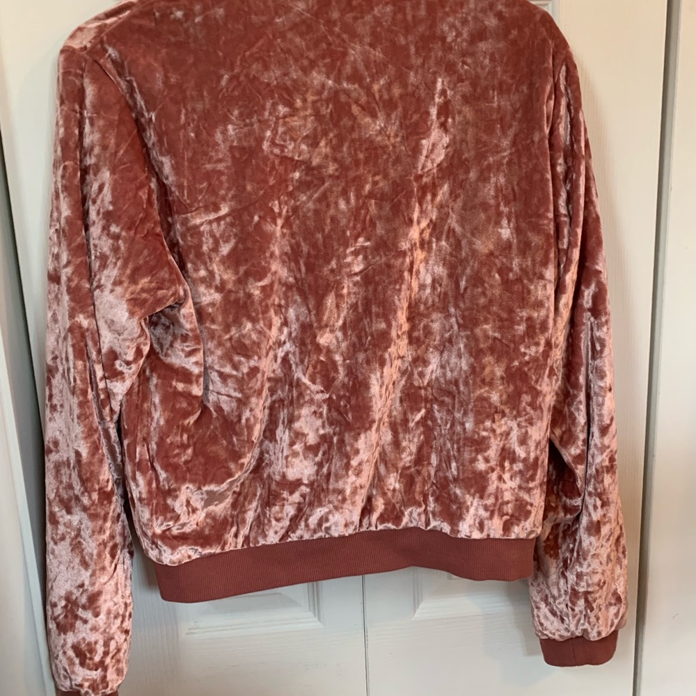 Light velvet darker pink jacket
